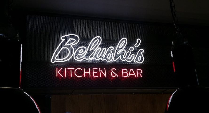 Neon kitchen bar