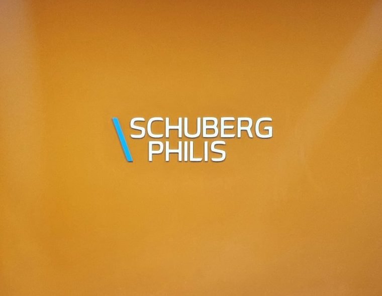 Schuberg Philis Freesletters Logo kantoorwand