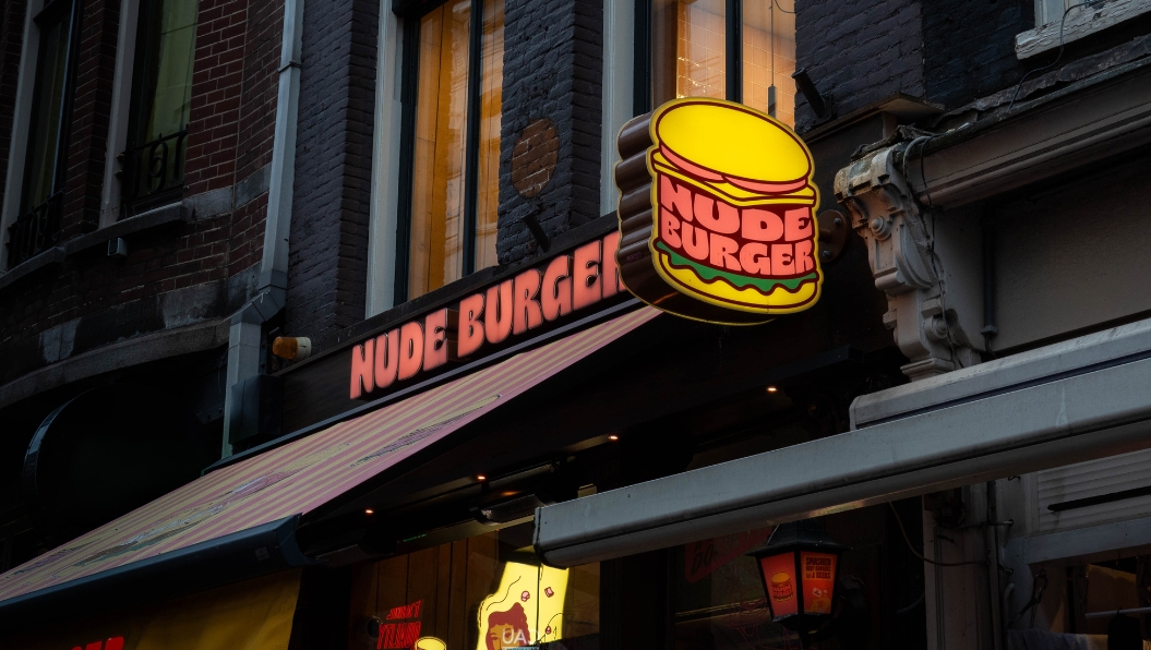 Horeca Reclame Nude Burger Amsterdam