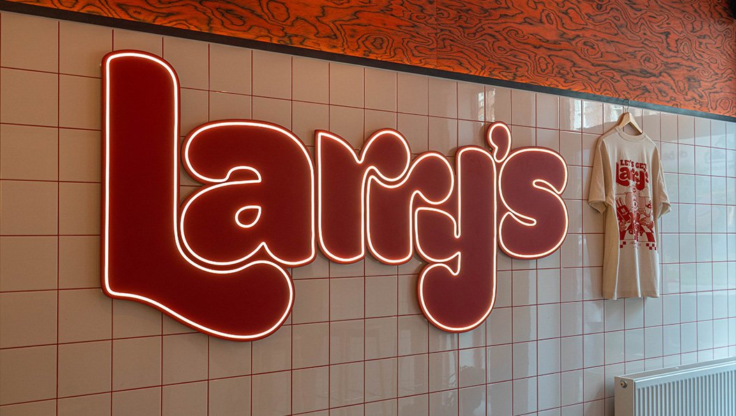 Larry's Amsterdam neon logo