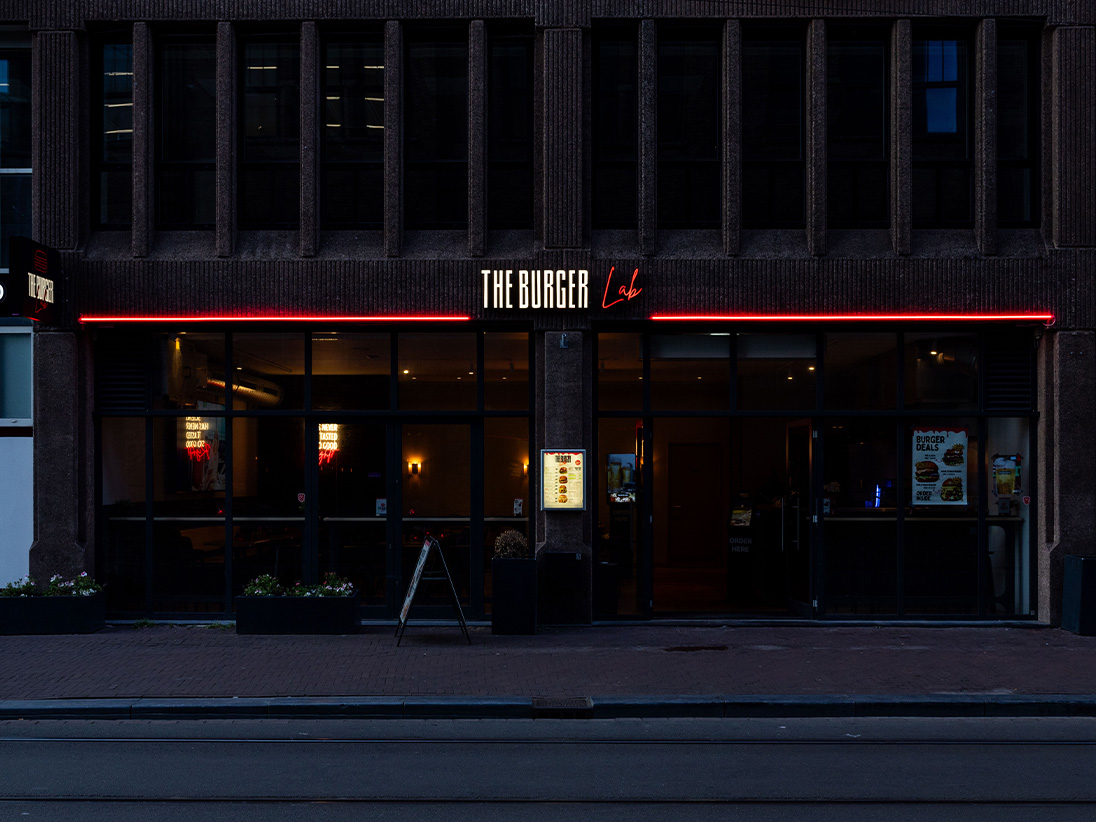 Led lichtlijn burger lab Amsterdam
