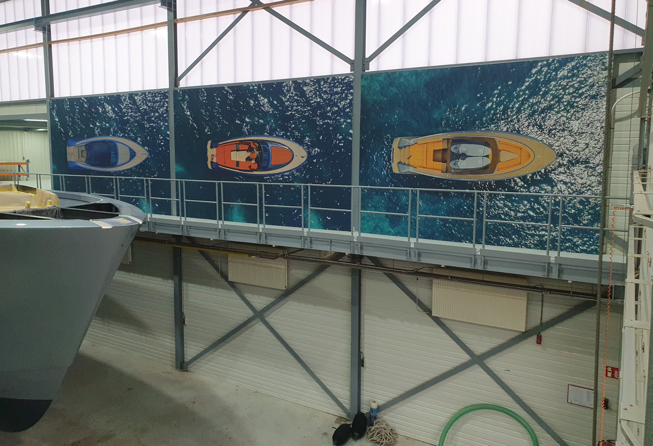 Full colour peesdoek jachthaven