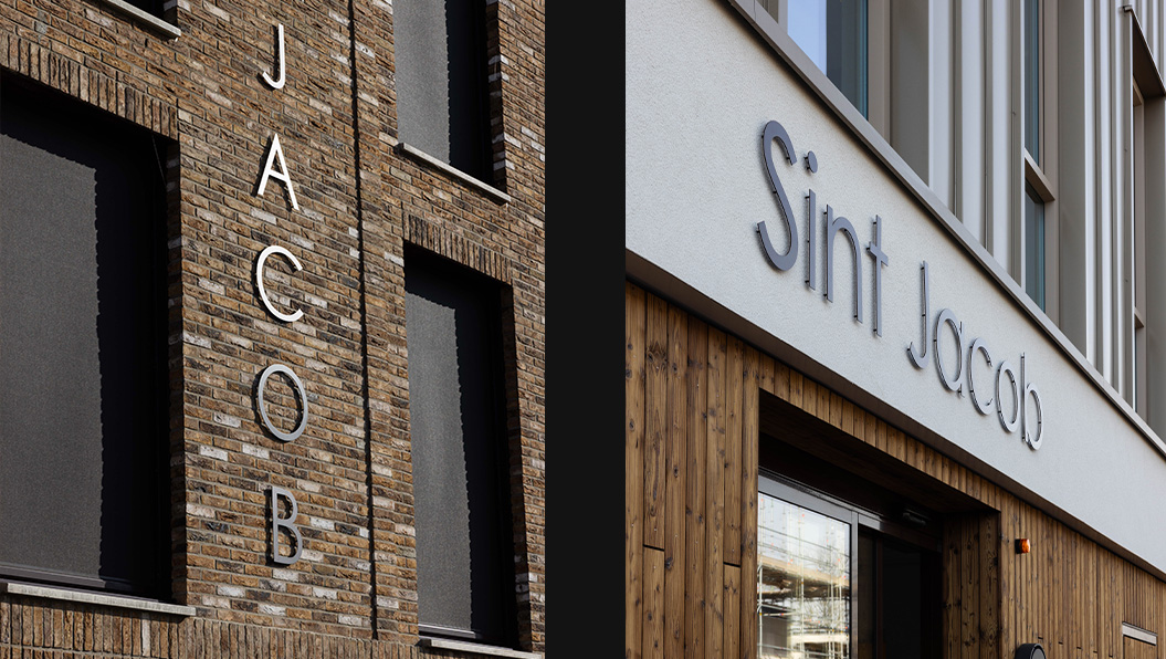 RVS freeslettertekst Hof van Jacob Haarlem